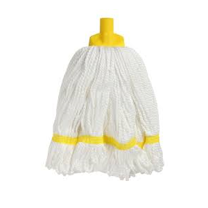 Microfibre Round Mop Yellow Looped 350g