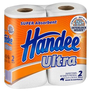 Handee Ultra Kitchen Towel 2 ply 60 sheets/pack (2 Pack)