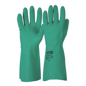 Glove Nitrile Green 33cm XL (size 9) - PAIR